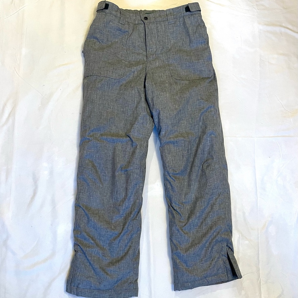 L.L.Bean Kids Insulated Snow Ski Pants Size 14 Grey Melange